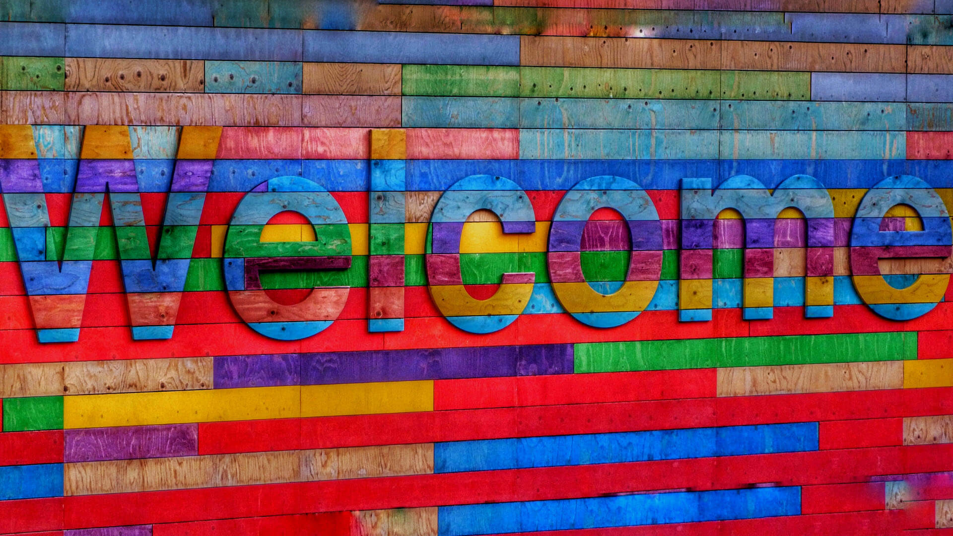 3D painting of welcome