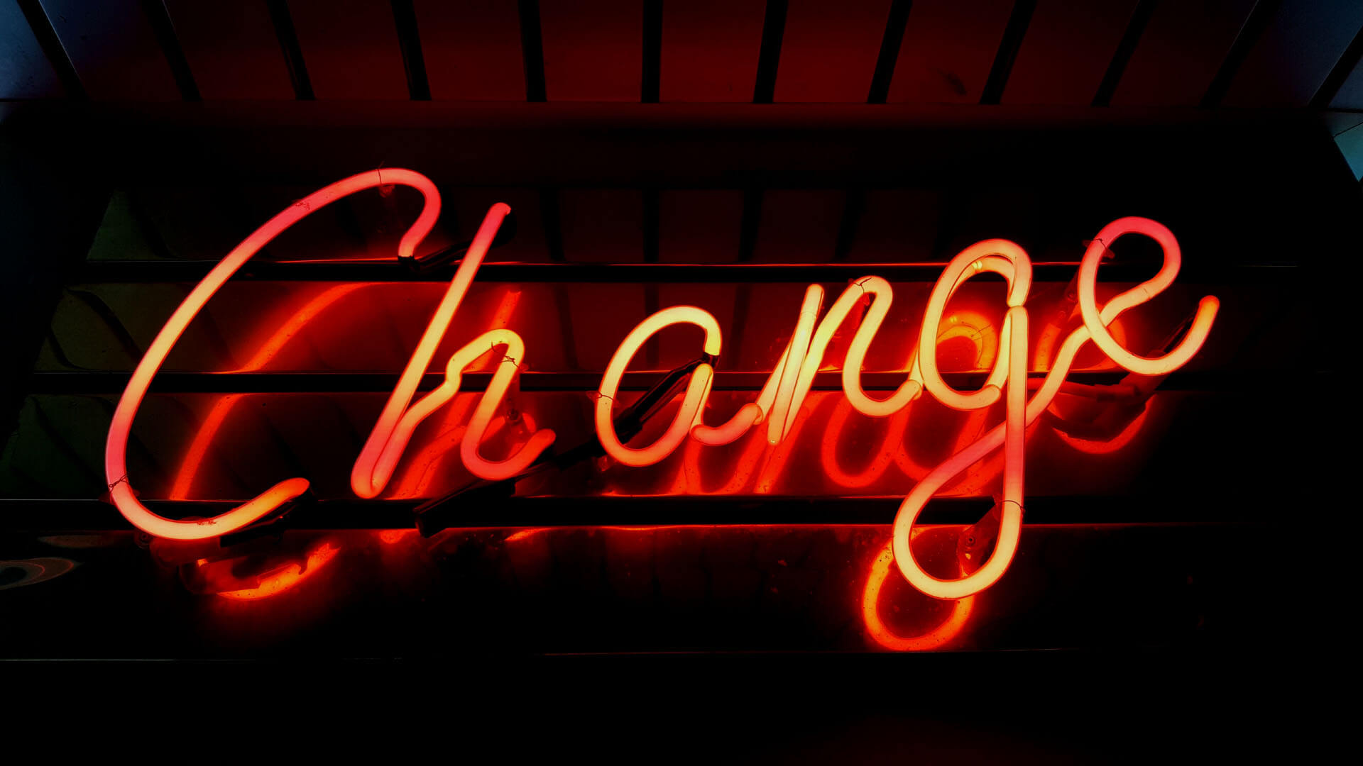 Change neon light signage