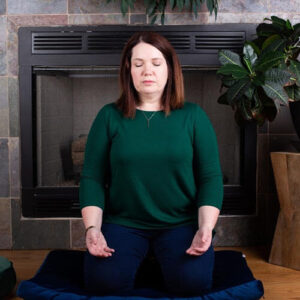 woman meditating