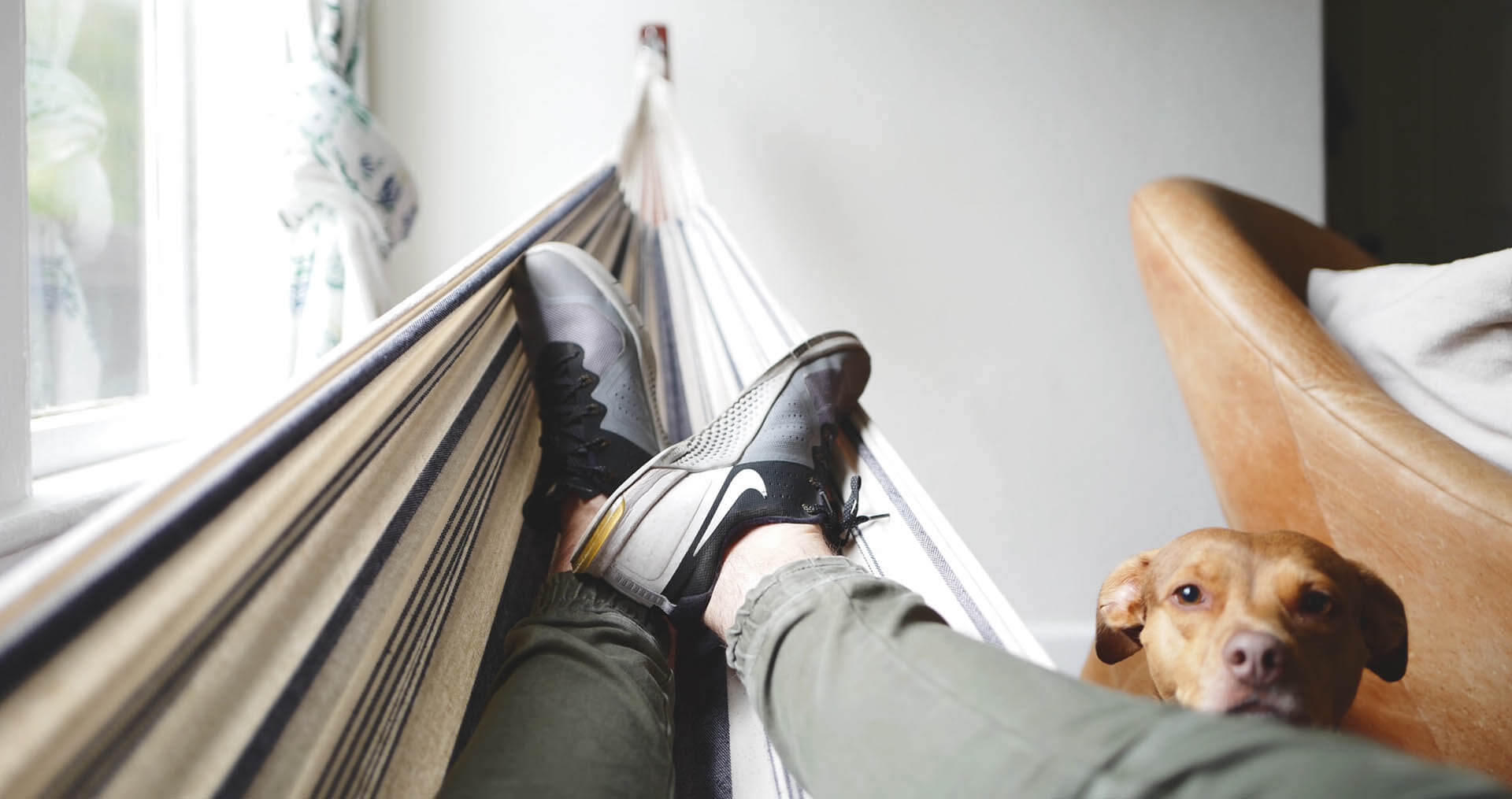 person on hammock